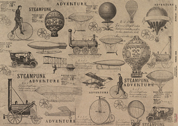 Kraftowy papier do decoupage, 42x29,7 cm, „Scienze antiche”, #0038