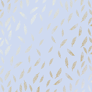 лист односторонней бумаги с фольгированием, дизайн golden feather purple, 30,5см х 30,5см