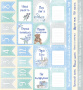 Sheet with journaling cards. Collection "Shabby baby boy redesign"