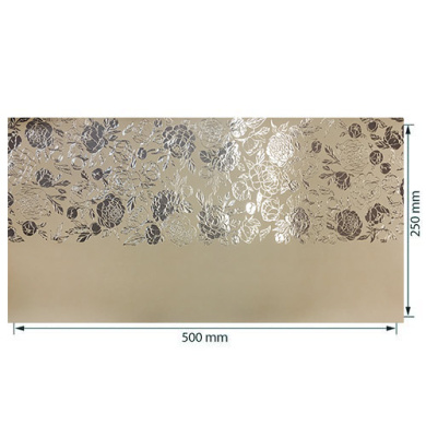 отрез кожзама с тиснением серебряной фольгой, дизайн silver peony passion, color beige, 50см х 25см - 2 отрез кожзама с тиснением серебряной фольгой, дизайн silver peony passion, color beige, 50см х 25см - 2