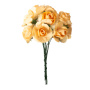 Zestaw małych kwiatów "Bukiet róż". Kolor brzoskwiniowy. 12 sztuk 