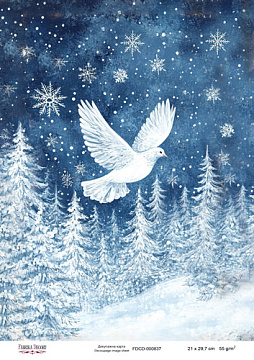 Decoupage card «Christmas Tale» #000837, 21cm x 29,7cm