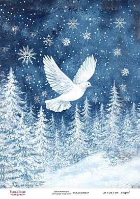 декупажная карта «рождественская сказка» #000837, 21см x 29,7см фабрика декору