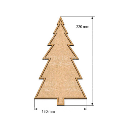  Art board Pine tree 13х22 cm - 2
