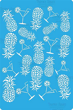 Stencil for crafts 15x20cm "Pina colada" #219