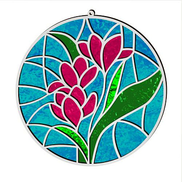 Art Stained Glass Kit "Spring Flowers", for painting by numbers