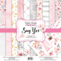 Doppelseitiges Scrapbooking-Papier-Set Say Yes, 20 cm x 20 cm, 10 Blätter