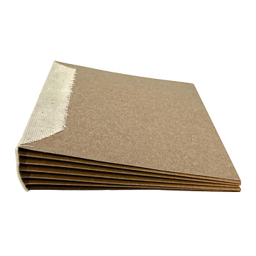 Blank album of kraft cardboard, 15cm x 15cm, 5 sheets