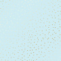 Sheet of single-sided paper with gold foil embossing, pattern Golden Drops Blue, 12"x12"