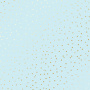 Sheet of single-sided paper with gold foil embossing, pattern Golden Drops Blue, 12"x12"