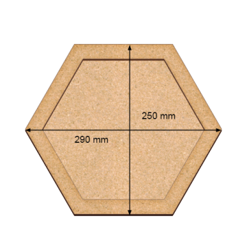 Art board Hexagon, 29cm х 25cm - 2
