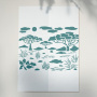 Stencil reusable, 15x20cm Safari landscape, #415 - 1