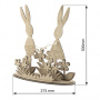 DIY wooden coloring set, desk composition "Bunnies on a flower field", #018 - 1