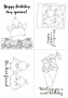Set of 8pcs 10х15cm for coloring and creating greeting cards My tiny sparrow girl EN - 0