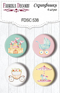 Set of 4pcs flair buttons for scrabooking My cute Baby elephant girl #538