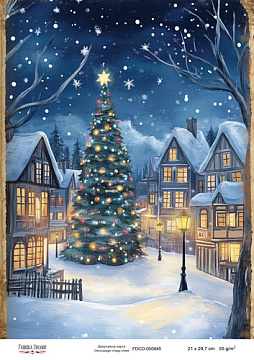 Decoupage card «Christmas Tale» #000845, 21cm x 29,7cm