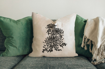 Stencil for decoration XL size (30*30cm), Asters, #205 - 2