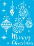 Stencil reusable, 15x20cm "Christmas decorations openwork", #352