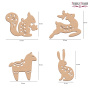 Set of Christmas tree decorations "Fairy-tale animals ethno", 10pcs - 8