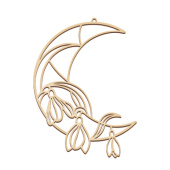 заготовка для витражной живописи "луна в подснежниках", #04 заготовка для витражной живописи "луна в подснежниках", #04