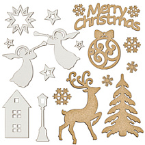 WOODEN CHIPBOARD EMBELLISHMENTS