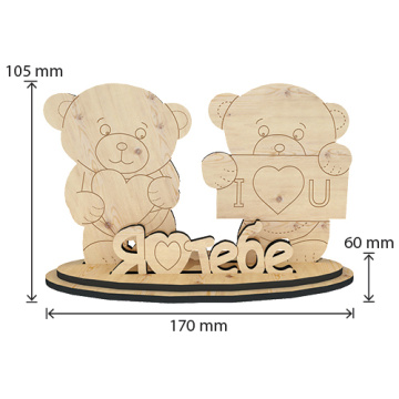 Blank for decoration #384 Bears in love #2 - 2 Blank for decoration #384 Bears in love #2 - 2