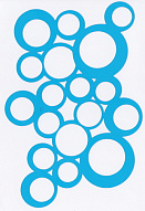 Stencil for crafts 15x20cm "Rings" #004