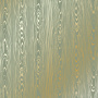 Sheet of single-sided paper with gold foil embossing, pattern Golden Wood Texture Olive, 12"x12"