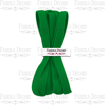 Elastic flat cord, color green