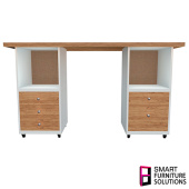 Стол мобильный с тумбами, 1600х600х900 мм, Стол мобильный с тумбами, 1600х600х900 мм,