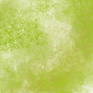 Sheet of single-sided paper with gold foil embossing, pattern "Golden Rose leaves, color Light green watercolor