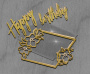 Mega shaker dimension set, 15cm x 15cm, Square frame - Happy Birthday - 2