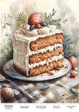 Decoupage card «Festive cake-04» #000918, 21cm x 29,7cm