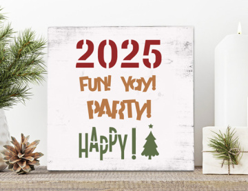 Stencil for decoration XL size (30*30cm), New Year, #241 - 2 Stencil for decoration XL size (30*30cm), New Year, #241 - 2
