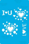 Stencil for crafts 15x20cm "Love" #111