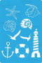 Stencil for crafts 15x20cm "Sea figures 2" #208