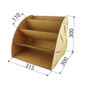 Desk organizer for papers and cardboard, #357 - 2