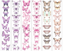 Streifenset mit Bildern zur Dekoration "Schmetterlinge 4"