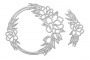 Набор чипбордов Круглая цветочная рамка 15х15 см #352