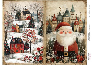 Decoupage card «Christmas Tale» #000719, 21cm x 29,7cm