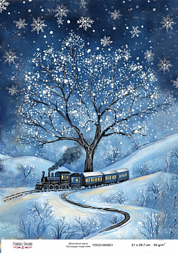 Decoupage card «Christmas Tale» #000821, 21cm x 29,7cm