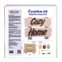 Wooden DIY coloring set, pendant plate "Cozy Home", #003