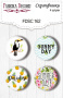 Set mit 4 Flair-Buttons zum Scrapbooking "Sunny day" #162