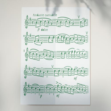 Stencil for crafts 15x20cm "Notes" #094 - 2 Stencil for crafts 15x20cm "Notes" #094 - 2