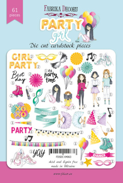 Set of die cuts Party girl, 61 pcs - 2 Set of die cuts Party girl, 61 pcs - 2