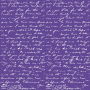 Sheet of single-sided paper embossed with silver foil, pattern Silver Text Lavender 12"x12" 