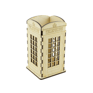 Desk organizer DIY kit "Phone booth", #076