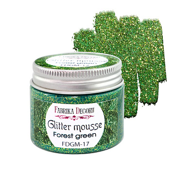 Glitter mousse, color Forest green