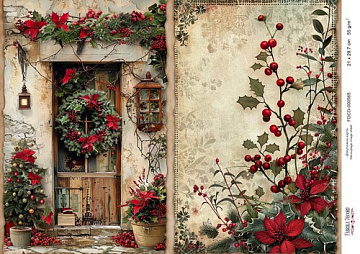 Decoupage card #0565, 21x29,7 cm