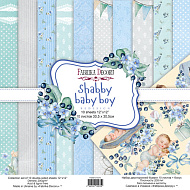 набор скрапбумаги shabby baby boy redesign 30,5x30,5 см, 10 листов